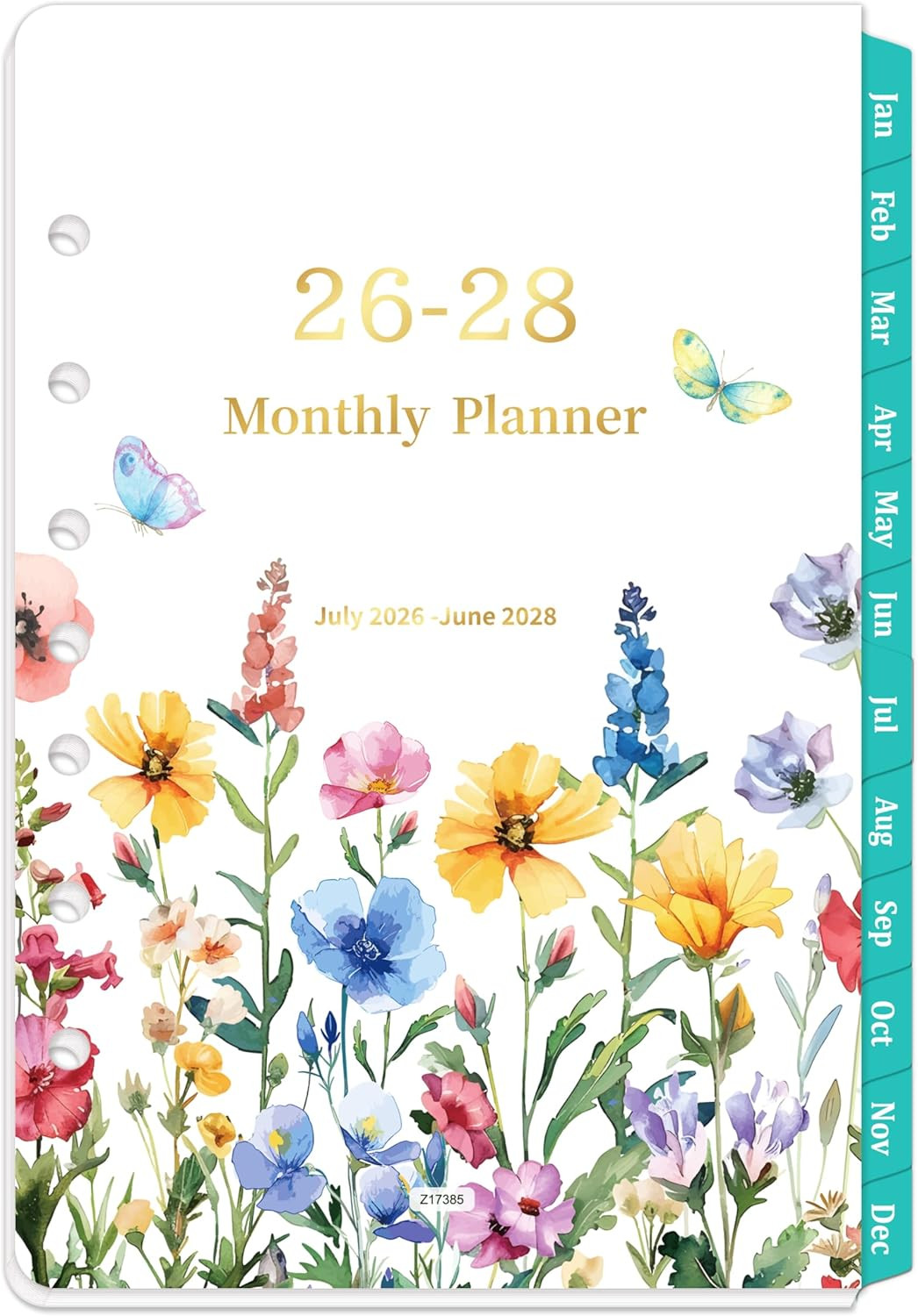 2026-2028 Monthly Planner Refill – 7-Hole Punched, A5 Planner Inserts, from Jul.