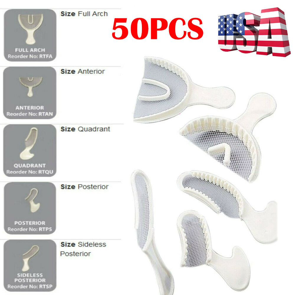 10-50Pcs White Disposable Dental Bite Registration Trays Impressions Tools
