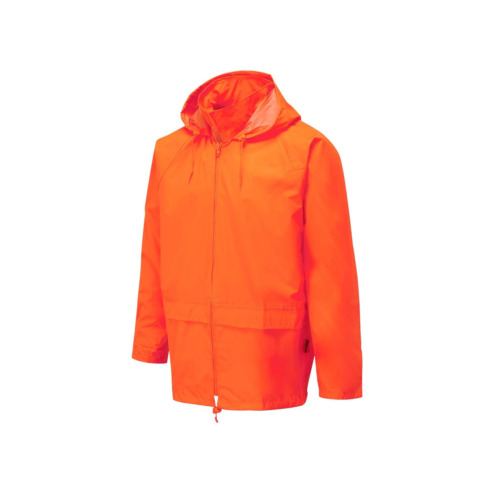 Mens Waterproof Regular Fit Lightweight Classic Rain Jacket, Medium,Orange