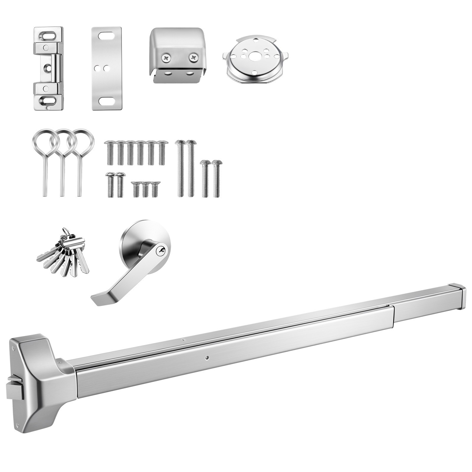 Uimoso Push Bar Panic Exit Device for Doors with Exterior Lever, 41″