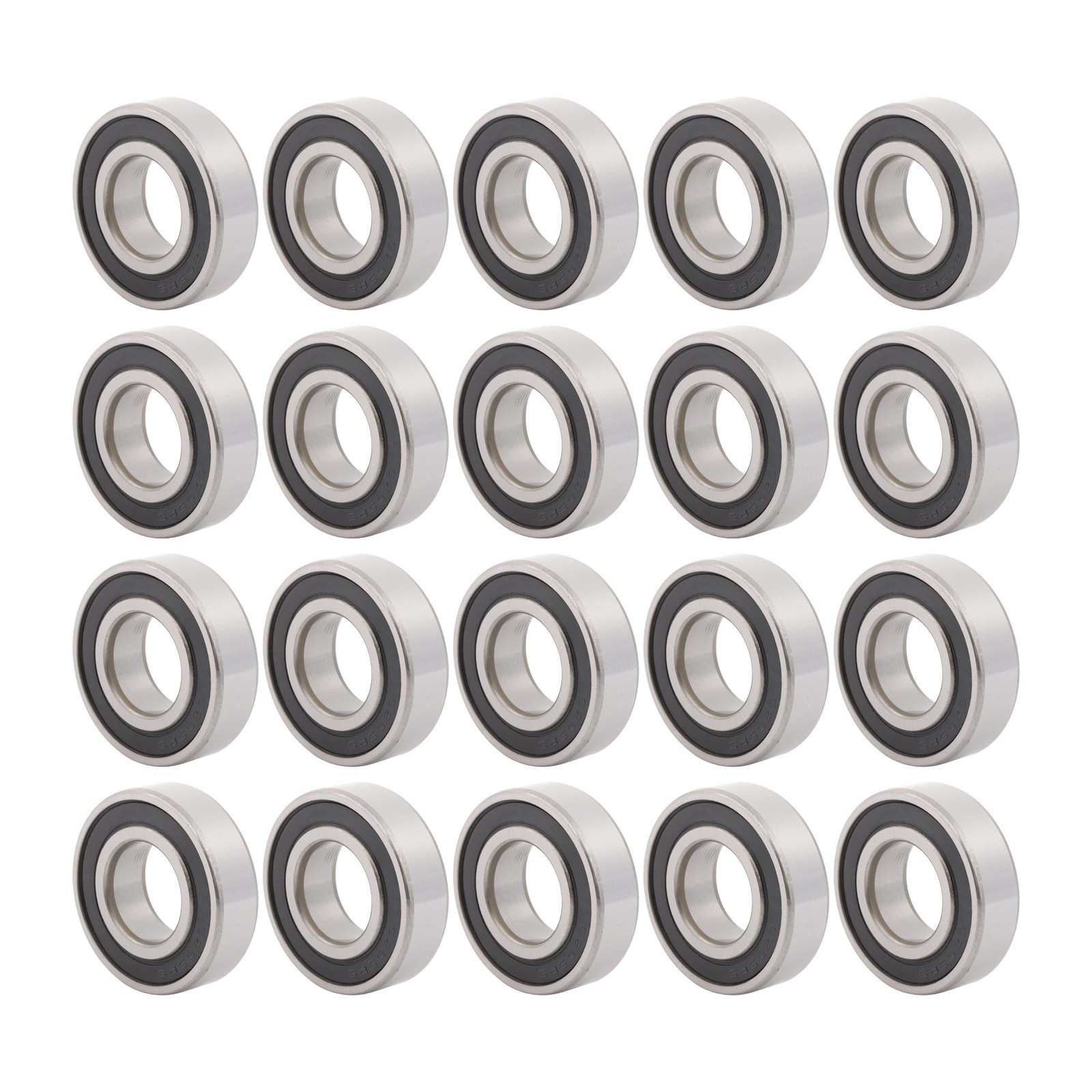 20 Pcs 6205 2RS Bearings 25x52x15mm Double Rubber Seal Deep Groove