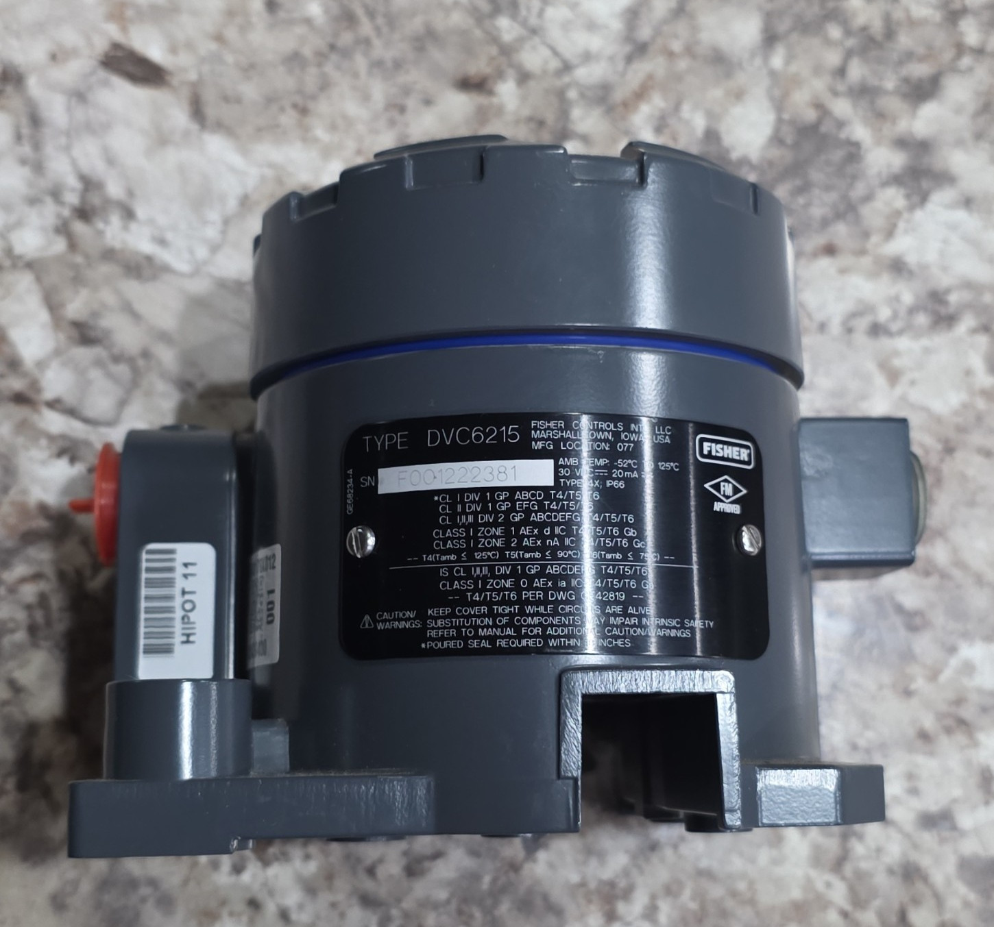 Fisher Digital Valve Controller DVC6215 Electric, Suitable Media: Air