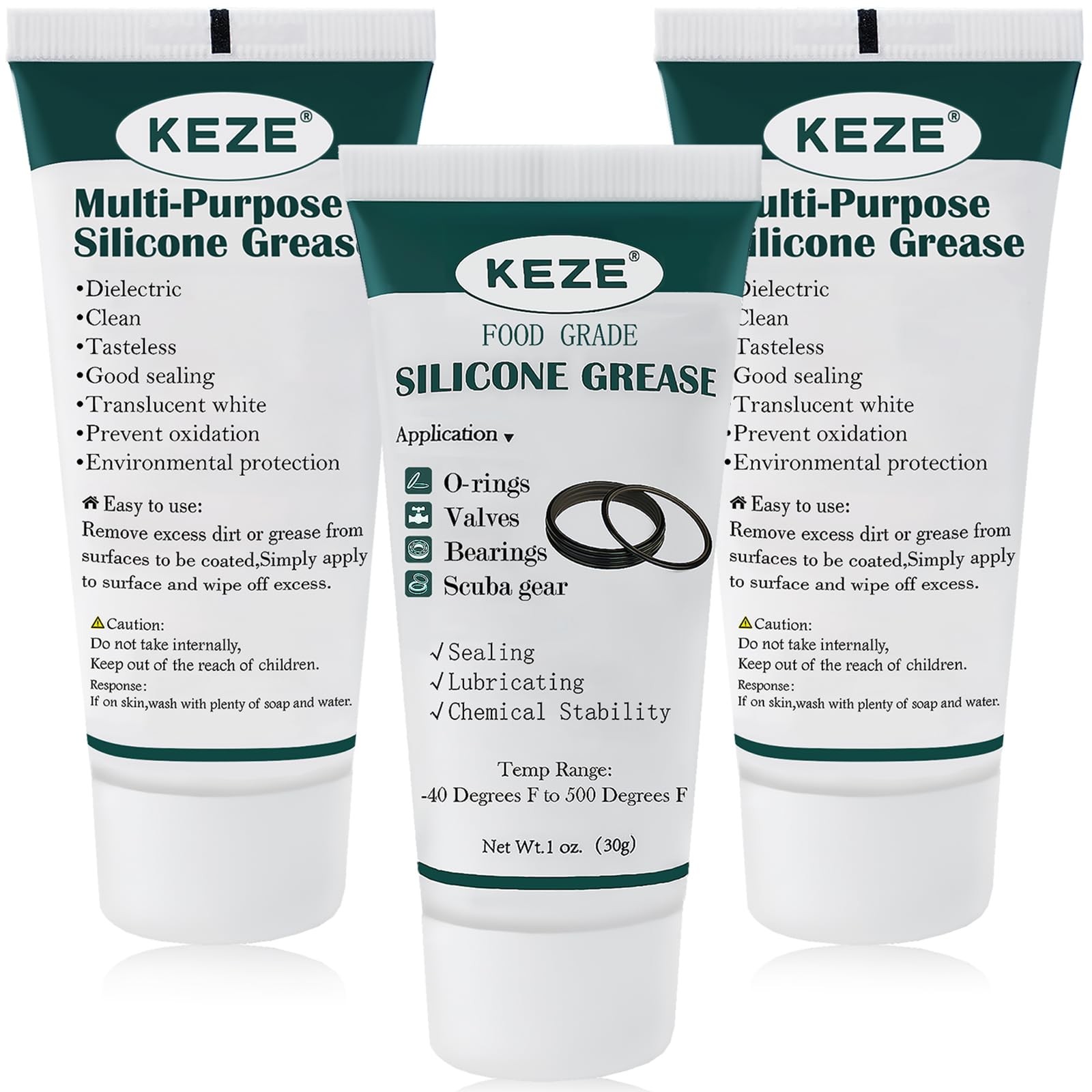 KEZE Silicone Grease Waterproof Food Grade Silicone Sealant Lubricant for Plu…