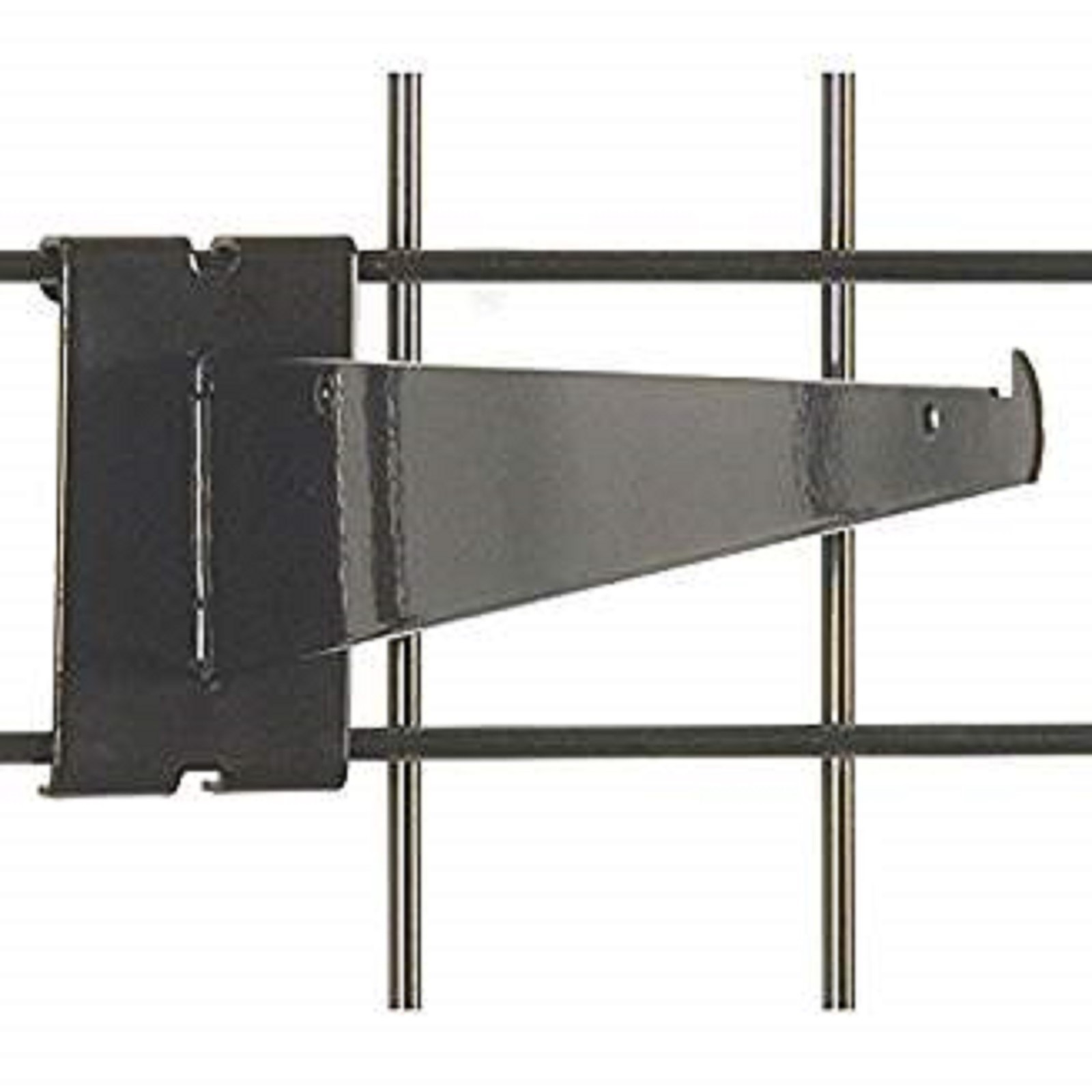 Only Hangers 12″ Gridwall Knife Shelf Brackets With Lip – Black 24 pcs