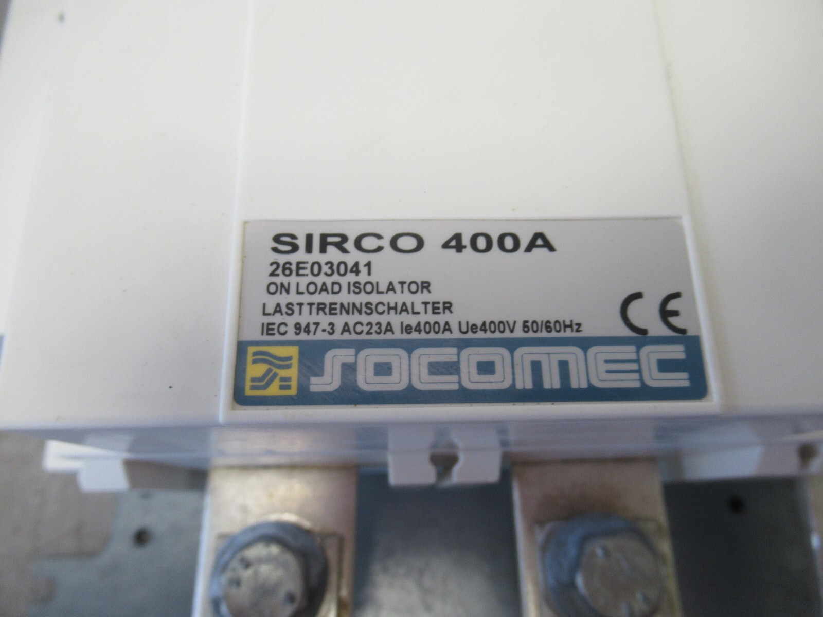 Socomec Sirco 400 Load Break Switch 400A 3 Pole Socomec 26E03041