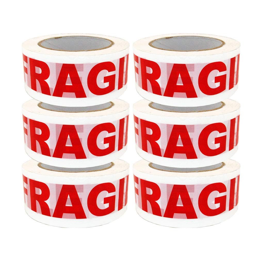 Fragile Packing Shipping Sealing Tape, 2 inch x110 Yards. (6)