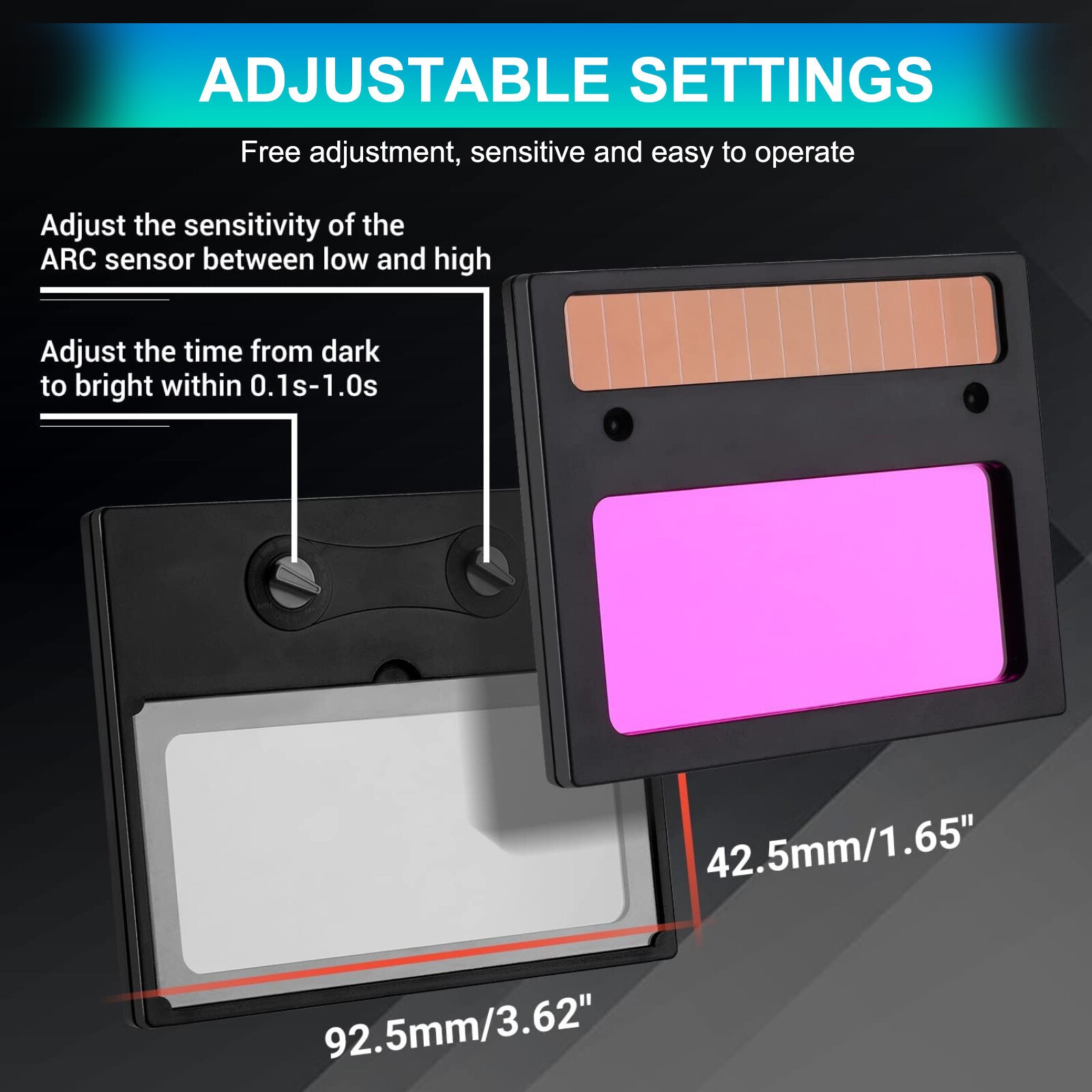 Large Viewing True Color Solar Powered Auto Darkening Welding Helmet Welder Mask